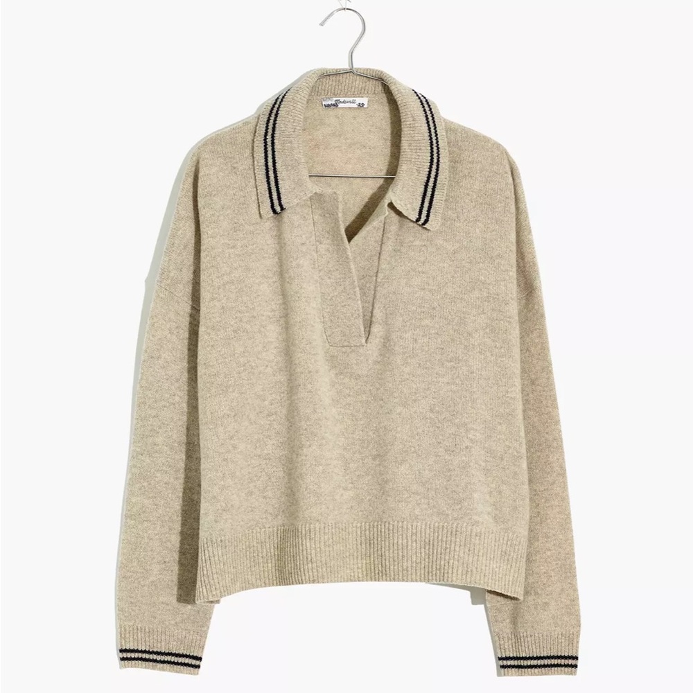 Madewell Tipped Davie Polo Sweater